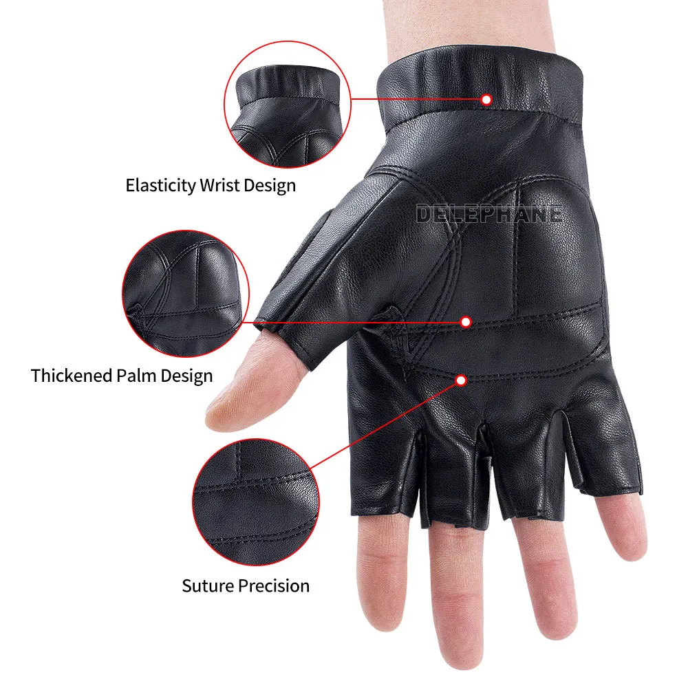 Fashionable PU Leather Gloves Fingerless Mittens Basic Hand Protective Waterproof Men's Gloves Summer Work Gloves Car Driving
Fashionable PU Leather Gloves Fingerless Mittens Basic Hand Protective Waterproof Men's Gloves Summer Work Gloves Car Driving