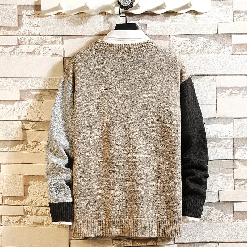 High Quality Men'S Knitted Sweater Autumn Winter Brand Patchwork Pullovers Knitwear 2019 Oversize
High Quality Men'S Knitted Sweater Autumn Winter Brand Patchwork Pullovers Knitwear 2019 Oversize