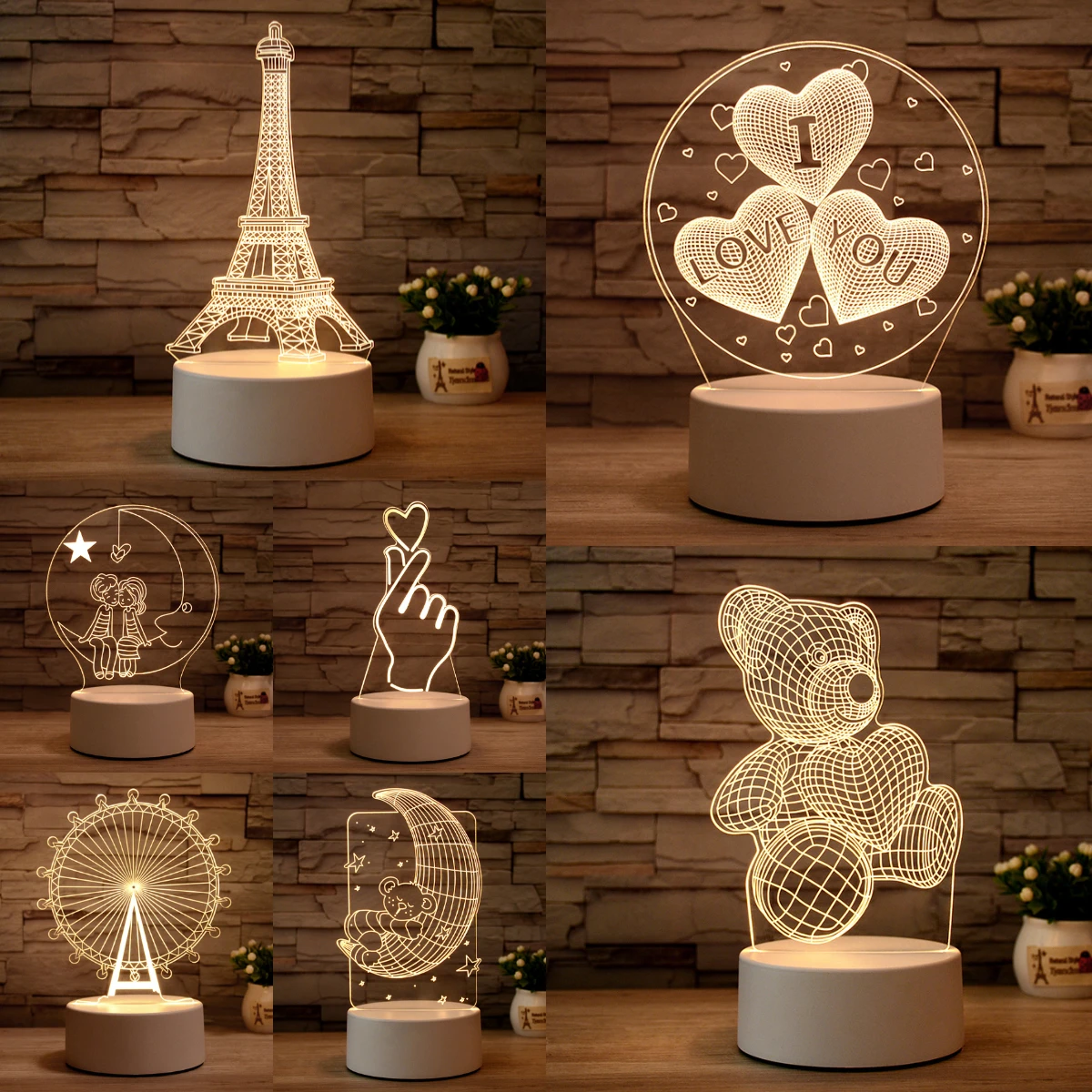 3D Lamp Acrylic LED Night Light Birthday Valentine's Day Gift Wedding Anniversary Mother's Day Father's Day Gift Home Decoration
3D Lamp Acrylic LED Night Light Birthday Valentine's Day Gift Wedding Anniversary Mother's Day Father's Day Gift Home Decoration