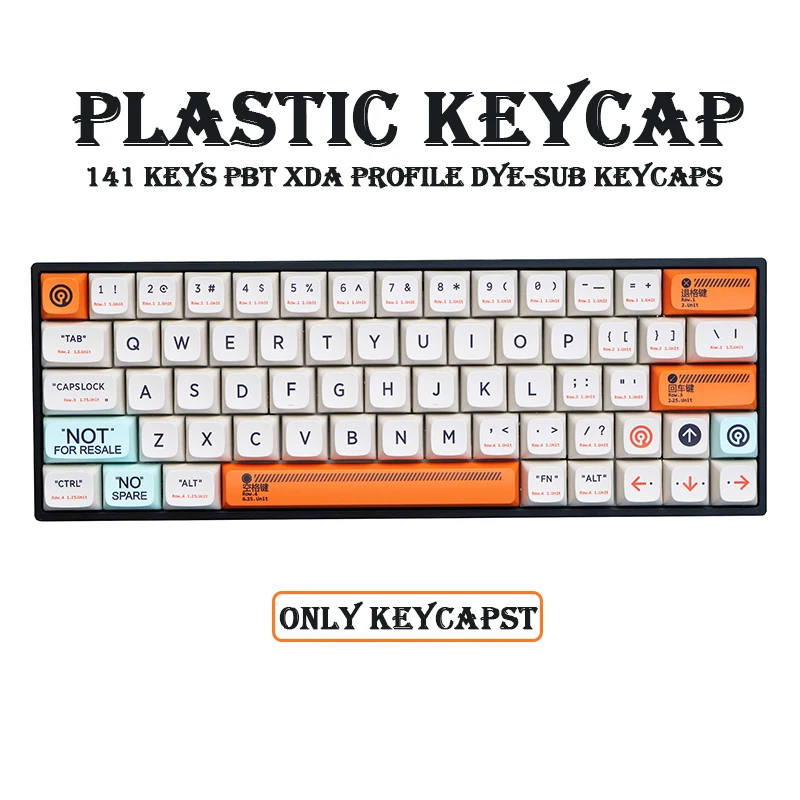 

PBT 141 keys DYE-SUB keycaps mechanical keyboard XDA Profile Personalized orange custom for cherry mx switches 87 96 108 Layout