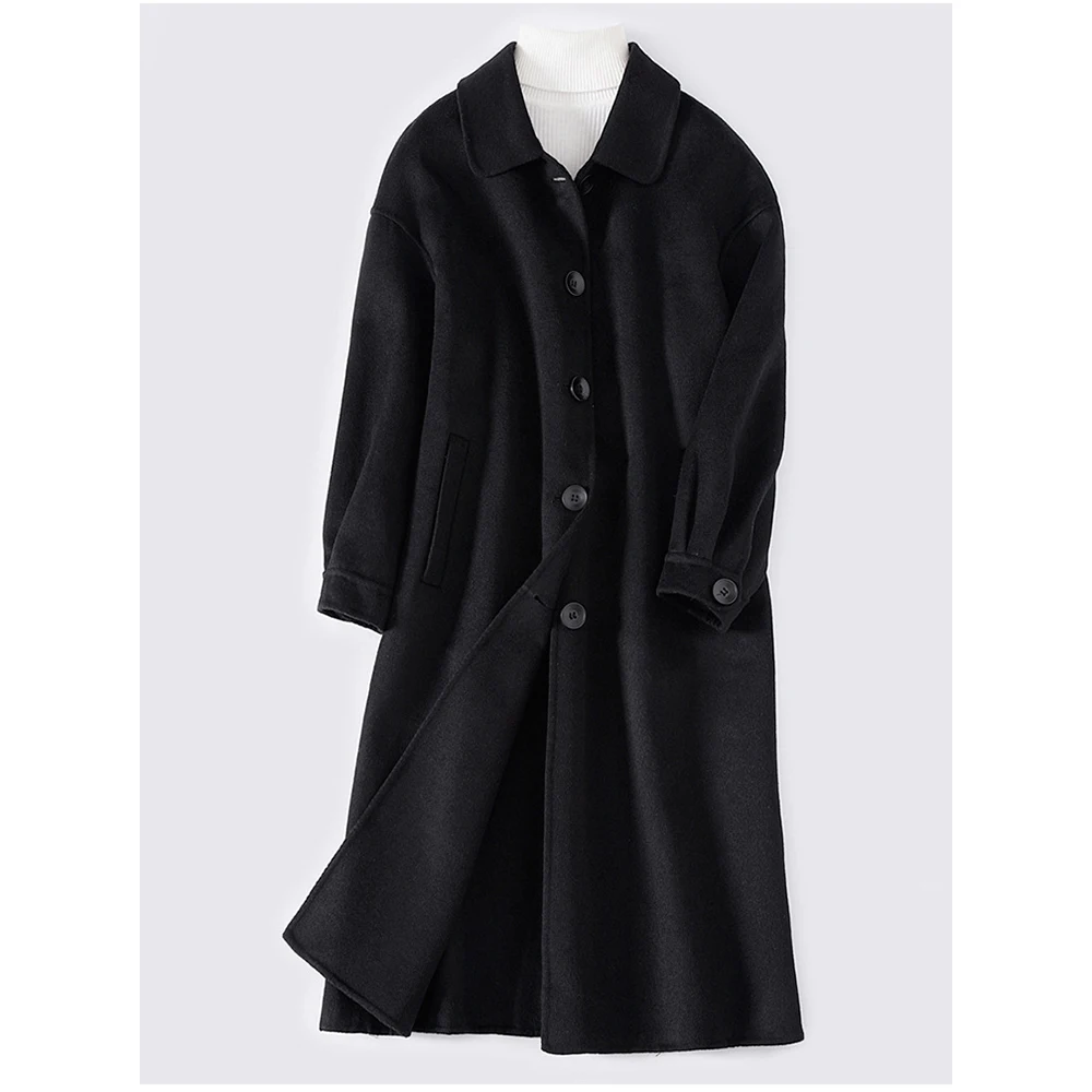 YUANYUANJYCO Winter Women Long Office Lady Wool 100% Coat LNZDY41 Fashion Sleeve Turn-Down Collar Button Black Red Clothes 
YUANYUANJYCO Winter Women Long Office Lady Wool 100% Coat LNZDY41 Fashion Sleeve Turn-Down Collar Button Black Red Clothes