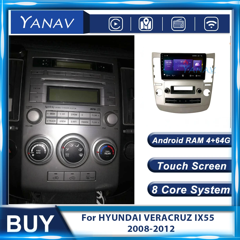 Android GPS Autoradio Navigation Stereo Receiver Car Radio For HYUNDAI VERACRUZ IX55 2008-2012 HD Touch Screen Multimedia Player 
Android GPS Autoradio Navigation Stereo Receiver Car Radio For HYUNDAI VERACRUZ IX55 2008-2012 HD Touch Screen Multimedia Player