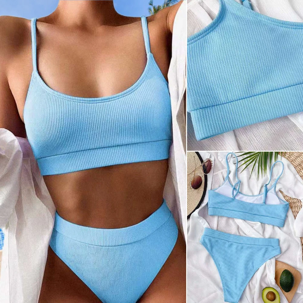 High Waist Bikinis Swimsuits Women Push Up Swimwear Ribbed Strap Bathing Suit Biquini Brazilian Bikini
High Waist Bikinis Swimsuits Women Push Up Swimwear Ribbed Strap Bathing Suit Biquini Brazilian Bikini