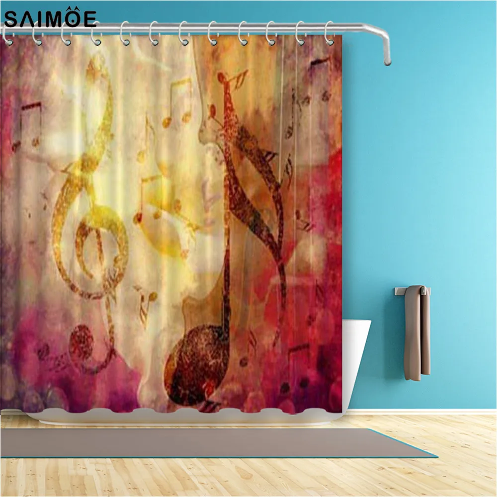 Grunge Jazz Music Note Bathroom Curtain Red Yellow Beige Waterproof Shower Curtain Polyester Fabric Bathtub Decor Shower Sets
Grunge Jazz Music Note Bathroom Curtain Red Yellow Beige Waterproof Shower Curtain Polyester Fabric Bathtub Decor Shower Sets