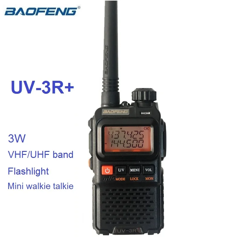 

BAOFENG UV-3R+ Plus Mini Walkie Talkie UHF VHF Dual Band Portable Ham CB Radio Mobile Transceiver UV3R Plus Scaner Radio Station