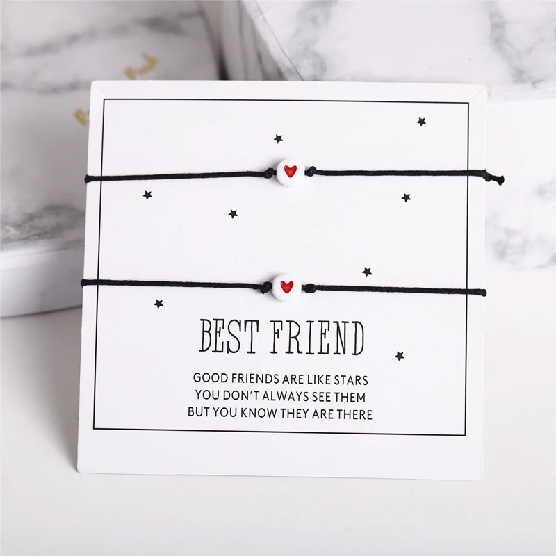 New Resina Charms Bracelet For Friendship Couples 2pcs/set Resin Red Heart Bracelet Bead Bangles Women Lucky Wish Jewelry 
New Resina Charms Bracelet For Friendship Couples 2pcs/set Resin Red Heart Bracelet Bead Bangles Women Lucky Wish Jewelry