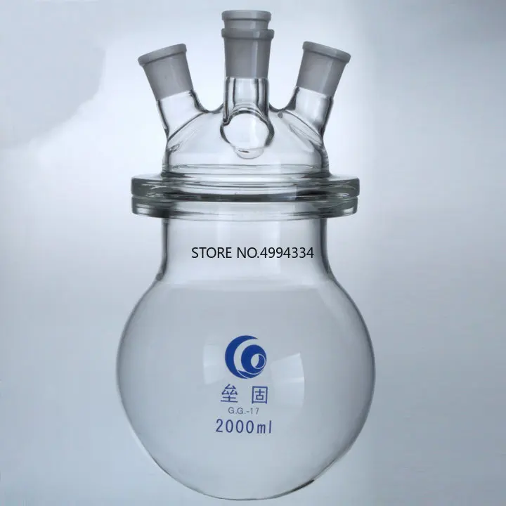 500ml/1000ml/2000ml Round Bottom Medical grade Boro. glass 4-neck glass flask reactor, Flask reactor with four mouths for Lab
500ml/1000ml/2000ml Round Bottom Medical grade Boro. glass 4-neck glass flask reactor, Flask reactor with four mouths for Lab