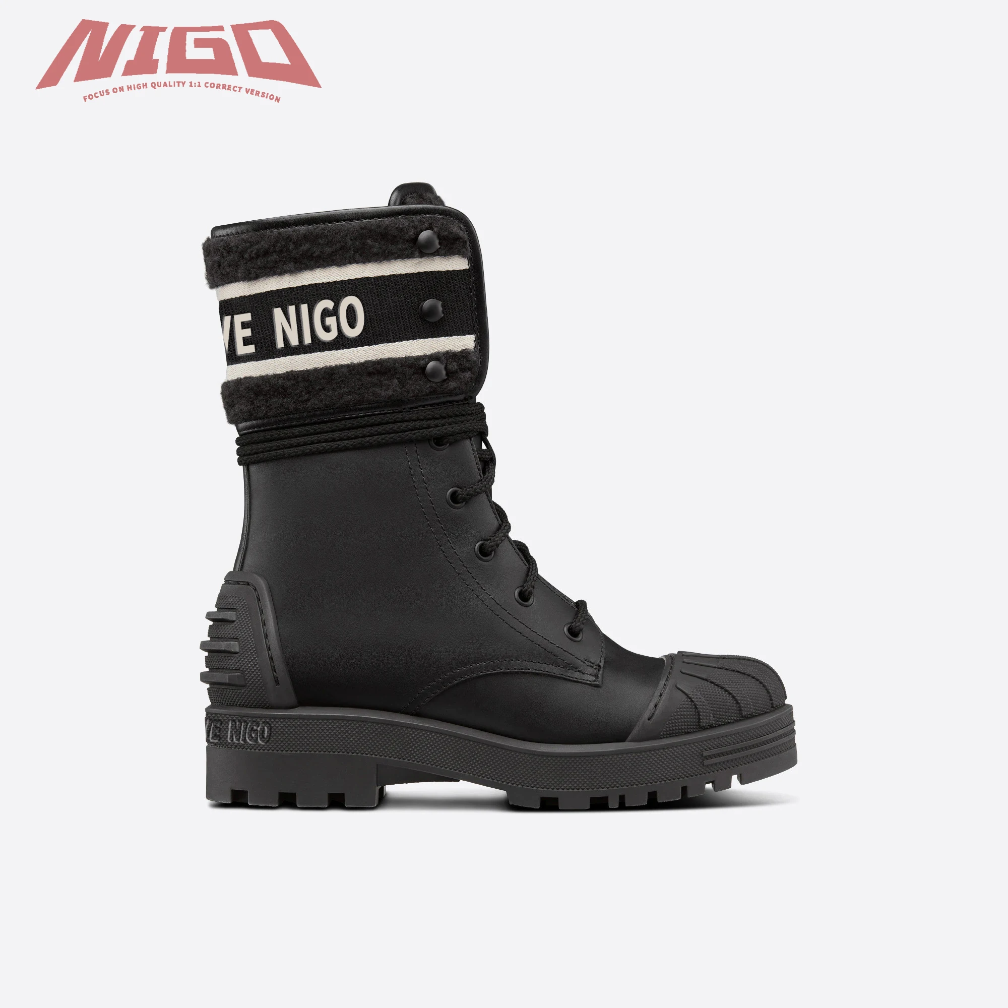 

Ботильоны из коровьей кожи и овчины NIGO Ms 21ss D-MAJOR, зимние ботинки # nigo59158
