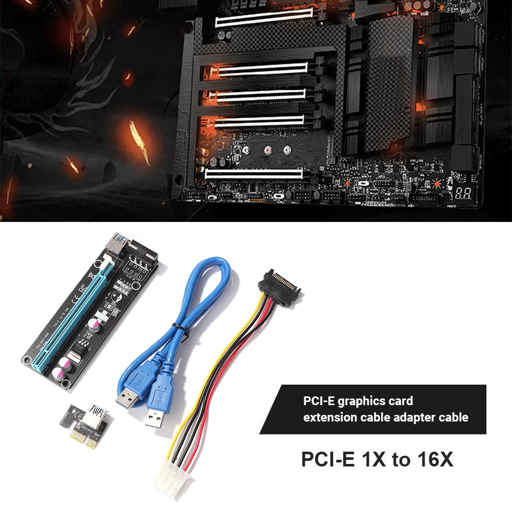 Удлинитель PCIE 1X на 16X, USB 3,0, кабель SATA на 4Pin, PCI-E 1X на 16X, компьютерные аксессуары для видеокарты
Удлинитель PCIE 1X на 16X, USB 3,0, кабель SATA на 4Pin, PCI-E 1X на 16X, компьютерные аксессуары для видеокарты