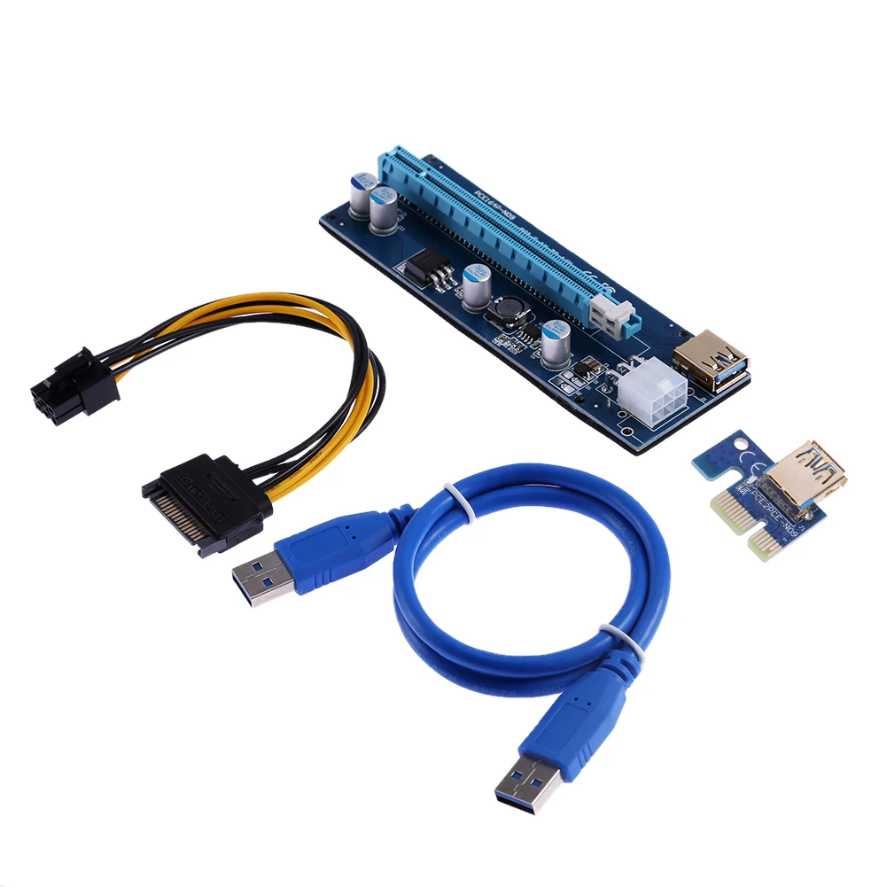 Позолоченная Райзер-карта PCI Express USB 3,0, кабель PCI-E 1X к 16X, адаптер для GPU, майнинга, GPU, двойной 6-контактный адаптер, удлинитель для BTC
Позолоченная Райзер-карта PCI Express USB 3,0, кабель PCI-E 1X к 16X, адаптер для GPU, майнинга, GPU, двойной 6-контактный адаптер, удлинитель для BTC