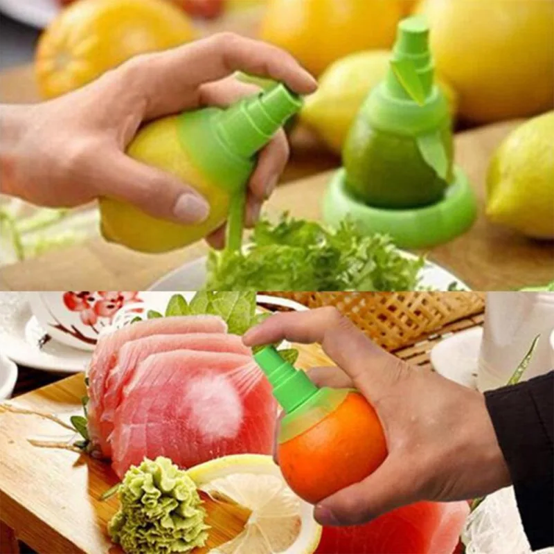 2Pcs/set Creative Lemon Sprayer Fruit Juice Citrus Lime Juicer Spritzer Kitchen Gadgets Spray Fresh Fruit Juice for kitchen.b
2Pcs/set Creative Lemon Sprayer Fruit Juice Citrus Lime Juicer Spritzer Kitchen Gadgets Spray Fresh Fruit Juice for kitchen.b