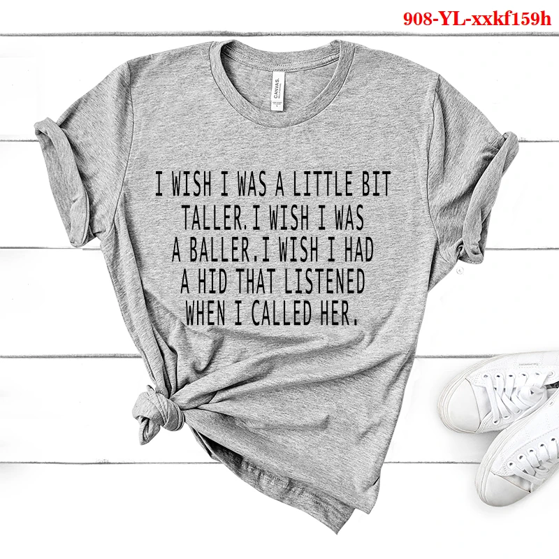 I WISH I WAS A LITTLE BIT Letter Print T Shirt Women Short Sleeve O Neck Loose Tshirt Summer Plus Size Causal Shirt Tops Mujer
I WISH I WAS A LITTLE BIT Letter Print T Shirt Women Short Sleeve O Neck Loose Tshirt Summer Plus Size Causal Shirt Tops Mujer
