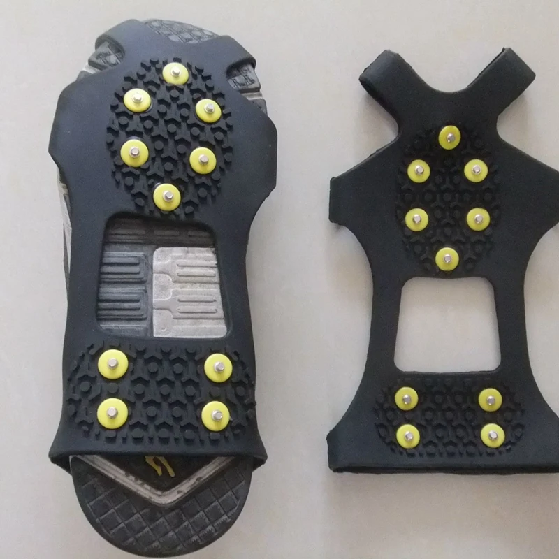 1 Pair S M L XL 10 Studs Anti-Skid Snow Ice Climbing Shoe Spikes Ice Grips Cleats Crampons Winter Climbing Anti Slip Shoes Cover
1 Pair S M L XL 10 Studs Anti-Skid Snow Ice Climbing Shoe Spikes Ice Grips Cleats Crampons Winter Climbing Anti Slip Shoes Cover