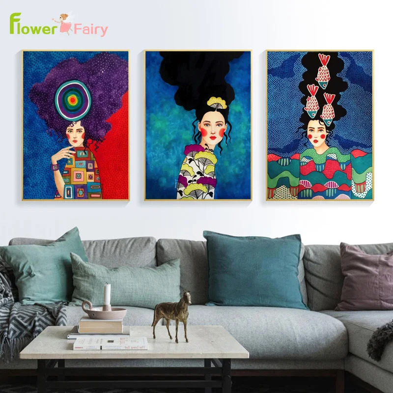 Abstract Girl Hair Flower Bird Wall Art Canvas Painting Bubble Fish Nordic Poster Vintage Wall Pictures For Living Room Unframed
Abstract Girl Hair Flower Bird Wall Art Canvas Painting Bubble Fish Nordic Poster Vintage Wall Pictures For Living Room Unframed