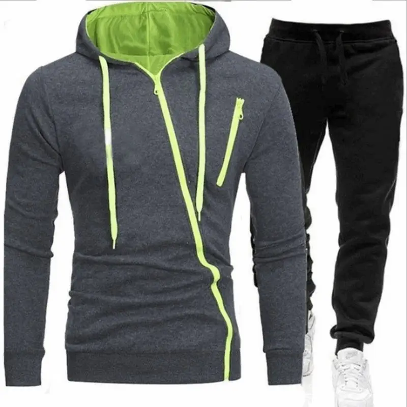 2021 Tracksuit Men 2 Pieces Set Sweatshirt + Sweatpants Sportswear Zipper Hoodies Casual Mens Clothing
2021 Tracksuit Men 2 Pieces Set Sweatshirt + Sweatpants Sportswear Zipper Hoodies Casual Mens Clothing