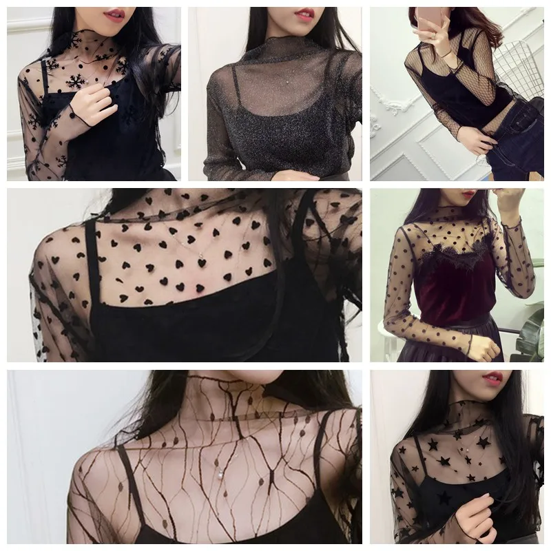 Sexy Women Sheer Mesh tshirt See Through Perspective Full Sleeve Summer T Shirt Tops Tee All-match
Sexy Women Sheer Mesh tshirt See Through Perspective Full Sleeve Summer T Shirt Tops Tee All-match