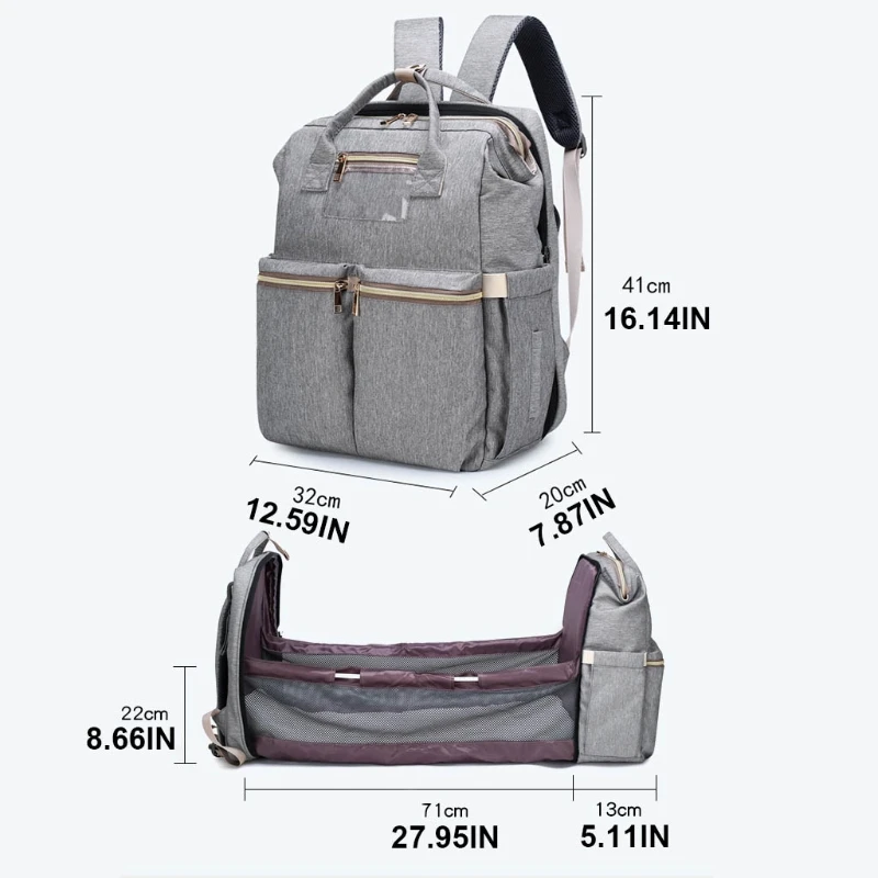 Unisex Large Capacity Folding Crib Diaper Backpack Baby Infant Nappy Changing Bag Stroller Straps for Travel Outdoor Rucksack
Unisex Large Capacity Folding Crib Diaper Backpack Baby Infant Nappy Changing Bag Stroller Straps for Travel Outdoor Rucksack