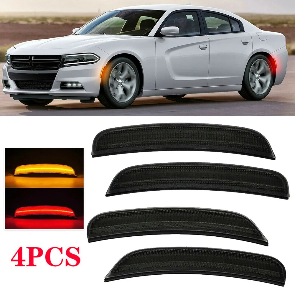 Smoked Lens Front/Rear LED Side Marker Lights Lamps For 2015-2021 Dodge Charger Front Amber LED Side Marker
Smoked Lens Front/Rear LED Side Marker Lights Lamps For 2015-2021 Dodge Charger Front Amber LED Side Marker