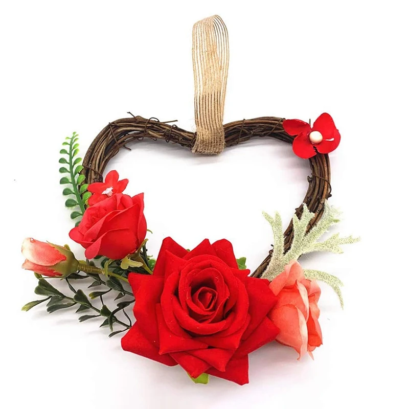 Artificial Rose Flower Valentine Heart Wreath Spring Wreath for Front Door Wall Window Wedding Party Home Decor, 6 Inch
Artificial Rose Flower Valentine Heart Wreath Spring Wreath for Front Door Wall Window Wedding Party Home Decor, 6 Inch
