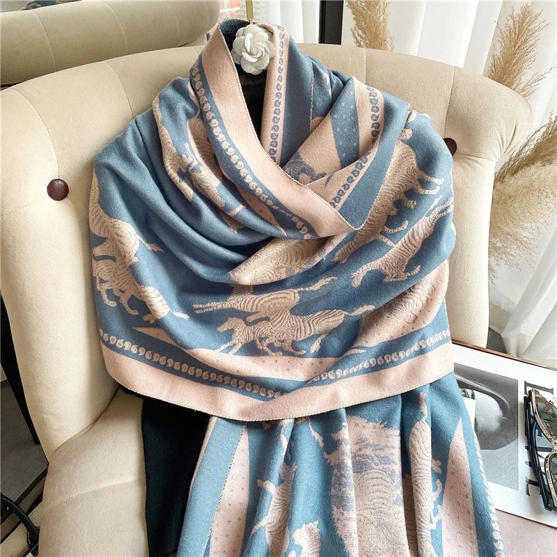 2022 Design Horse Print Cashmere Winter Scarf for Women Thick Warm Pashmina Shawls and Wraps Female Bufanda Double Sided Stoles
2022 Design Horse Print Cashmere Winter Scarf for Women Thick Warm Pashmina Shawls and Wraps Female Bufanda Double Sided Stoles