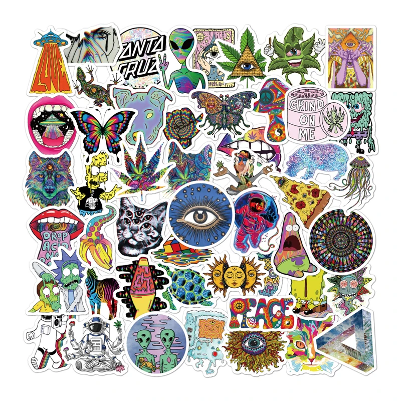 10/30/50 PCS Colorful Psychedelic Cartoon Anime Waterproof Stickers For Fridge Skateboard Guitar Toy Luggage Laptop Stickers
10/30/50 PCS Colorful Psychedelic Cartoon Anime Waterproof Stickers For Fridge Skateboard Guitar Toy Luggage Laptop Stickers