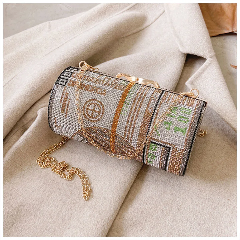Crystal Diamond painting Evening Clutch Bags women Round small Dollar Purse Luxury designer Handbag 2020 chain shoulder bags 
Crystal Diamond painting Evening Clutch Bags women Round small Dollar Purse Luxury designer Handbag 2020 chain shoulder bags