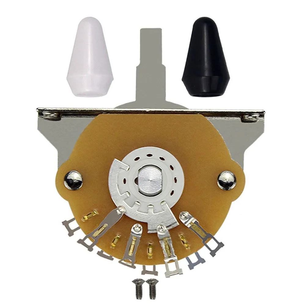 3/5 Way Guitar Pickup Selector Switch With White-Black Tip Cap For Strat TL SQ Style Electric Guitar Guitarra Part Accessories
3/5 Way Guitar Pickup Selector Switch With White-Black Tip Cap For Strat TL SQ Style Electric Guitar Guitarra Part Accessories