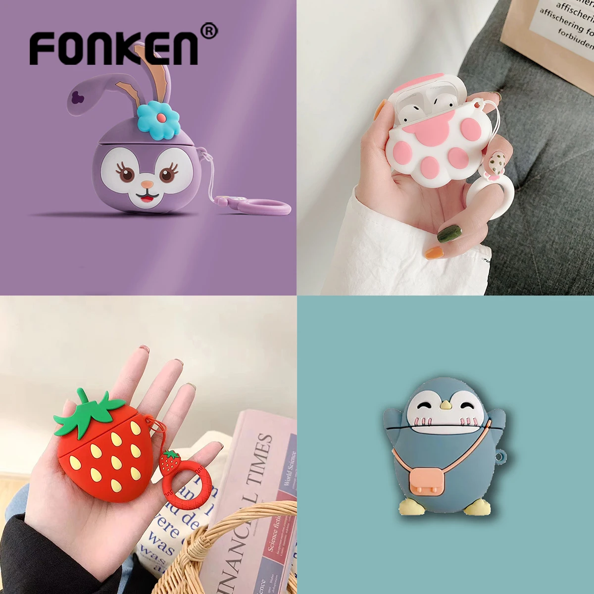 For Airpods Pro 1 2 Case 3D Cartoon Cute Earphone Cases Soft Silicone Cover Wireless Headphone Bags for Apple Air Pods Pro 1 2
For Airpods Pro 1 2 Case 3D Cartoon Cute Earphone Cases Soft Silicone Cover Wireless Headphone Bags for Apple Air Pods Pro 1 2