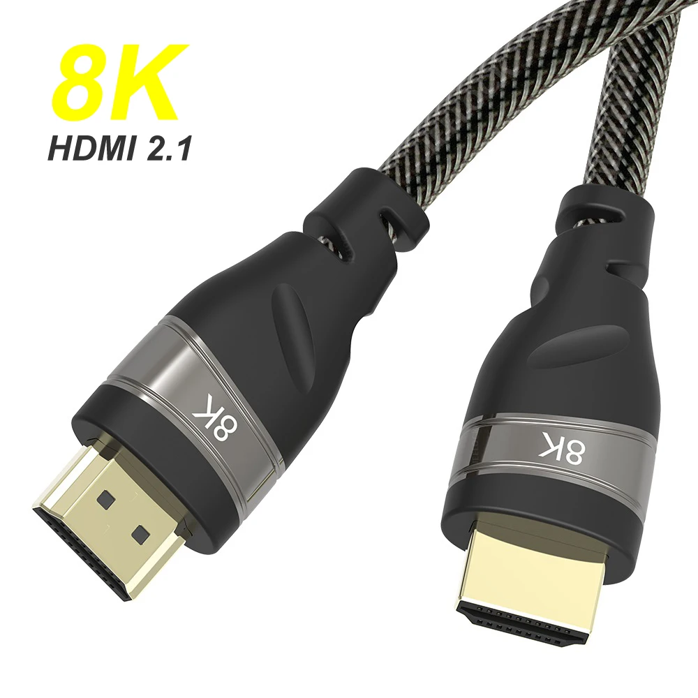 8K HDMI-compatible Cable 2.1Version 4K 120Hz for Xiaomi Xbox Series X PS5 PS4 Chromebook Laptops HDR10+ 48Gbps 
8K HDMI-compatible Cable 2.1Version 4K 120Hz for Xiaomi Xbox Series X PS5 PS4 Chromebook Laptops HDR10+ 48Gbps