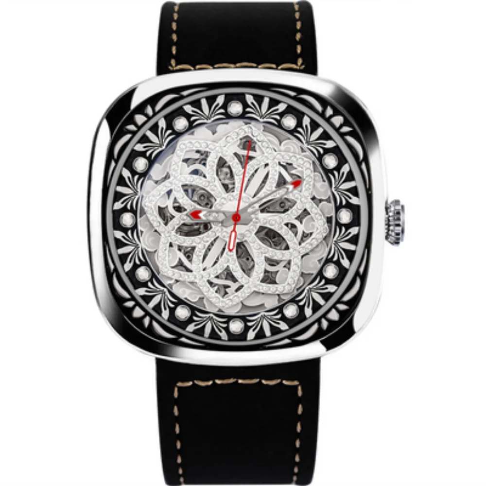 Fashion Automatic Mechanical Men's Watch Waterproof Luminous Hollow Sapphire Men Watch Diamond-studded Business Leather Watches
Fashion Automatic Mechanical Men's Watch Waterproof Luminous Hollow Sapphire Men Watch Diamond-studded Business Leather Watches