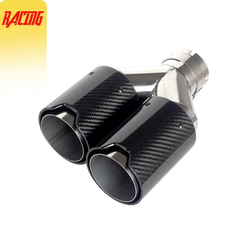 BMW Car Carbon Fiber Glossy Muffler Tip Y Shape Double Exit Exhaust Pipe Nozzle Decoration Universal Stainless Black for AK
BMW Car Carbon Fiber Glossy Muffler Tip Y Shape Double Exit Exhaust Pipe Nozzle Decoration Universal Stainless Black for AK