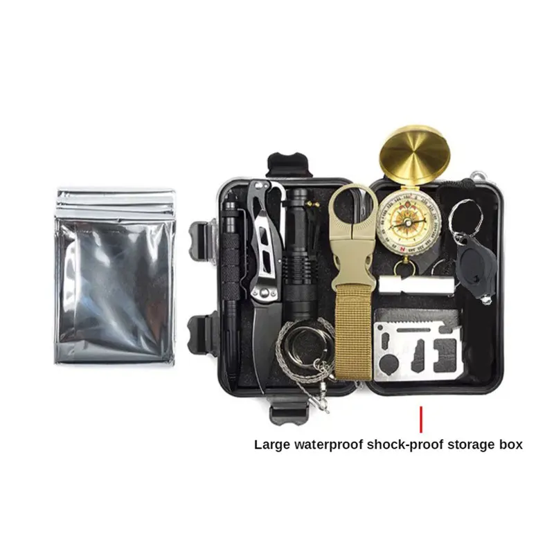Survival Kit Set Military Outdoor Travel Mini Camping Tools Aid Kit Emergency Multifunct Survive Wristband Whistle Blanket Knife
Survival Kit Set Military Outdoor Travel Mini Camping Tools Aid Kit Emergency Multifunct Survive Wristband Whistle Blanket Knife