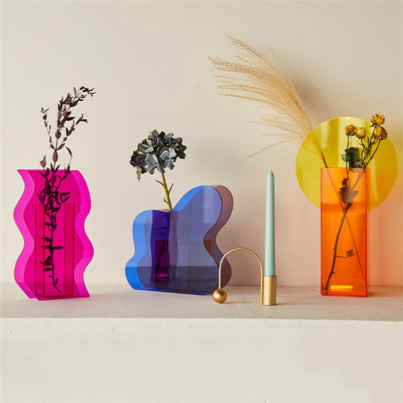 2020 New Nordic Colorful Art Vase Geometric Series Acrylic Creative Vases For Home Decorations Desktop Decor
2020 New Nordic Colorful Art Vase Geometric Series Acrylic Creative Vases For Home Decorations Desktop Decor