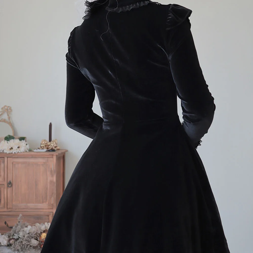 Gothic Hollow Out Long Sleeve Spring Summer 2021 Black Women's Dress Fashion Casual Bow High Waist Hollow Out Lace
Gothic Hollow Out Long Sleeve Spring Summer 2021 Black Women's Dress Fashion Casual Bow High Waist Hollow Out Lace