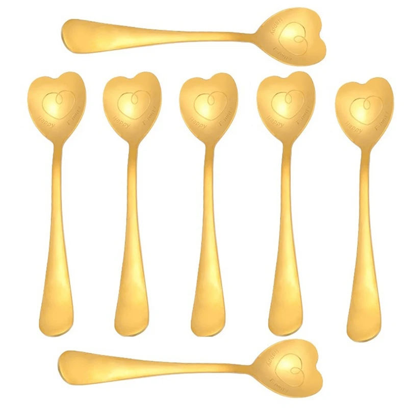 Heart Shaped Spoon Love Heart-Shaped Spoon Coffee Spoon Stirring Spoon Titanium Plate Spoon,Tea Spoon 7 Pcs
Heart Shaped Spoon Love Heart-Shaped Spoon Coffee Spoon Stirring Spoon Titanium Plate Spoon,Tea Spoon 7 Pcs
