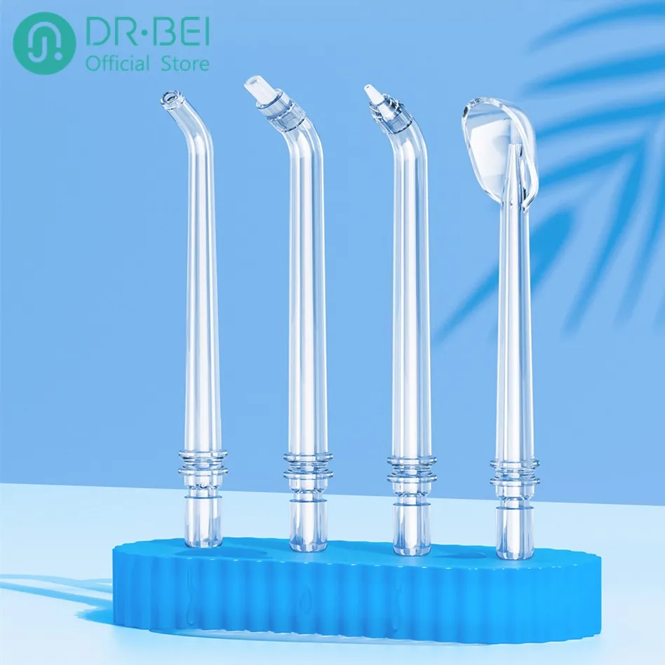 DR.BEI Water Flosser Nozzle Cleaning Replacement for F3 GF3 Oral Irrigator Dental Punch Nozzles 4 pcs Included Tongue Scraper 
DR.BEI Water Flosser Nozzle Cleaning Replacement for F3 GF3 Oral Irrigator Dental Punch Nozzles 4 pcs Included Tongue Scraper
