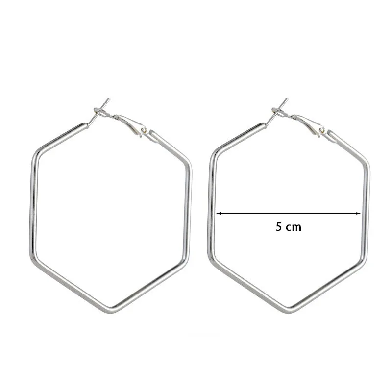 Golden Big Hoop Earrings Vintage Gold Silver Color Hexagon Earrings For Women Female Korean Drop Earrings 2021 Trend Jewelry
Golden Big Hoop Earrings Vintage Gold Silver Color Hexagon Earrings For Women Female Korean Drop Earrings 2021 Trend Jewelry