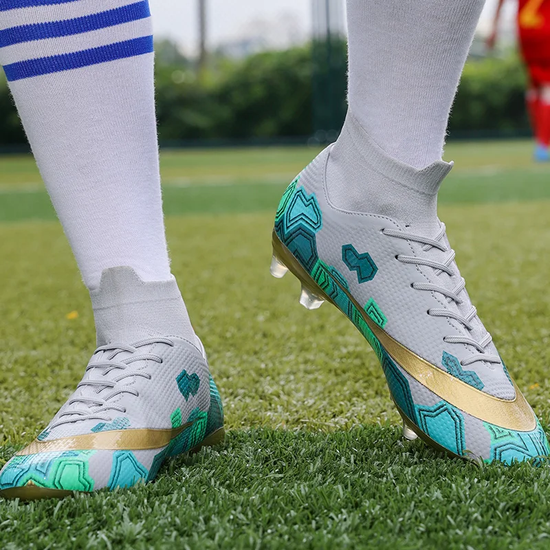 Mens Soccer Cleats FG/TF High Ankle Football Shoes Long Spikes Outdoor Soccer Traing Boots For Men Women Soccer Child Shoes
Mens Soccer Cleats FG/TF High Ankle Football Shoes Long Spikes Outdoor Soccer Traing Boots For Men Women Soccer Child Shoes