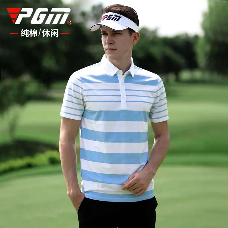 PGM Summer New Arrival golf clothing men's short-sleeved blue striped golf t-shirt Cotton Leisure breathable sports Golf Shirt
PGM Summer New Arrival golf clothing men's short-sleeved blue striped golf t-shirt Cotton Leisure breathable sports Golf Shirt