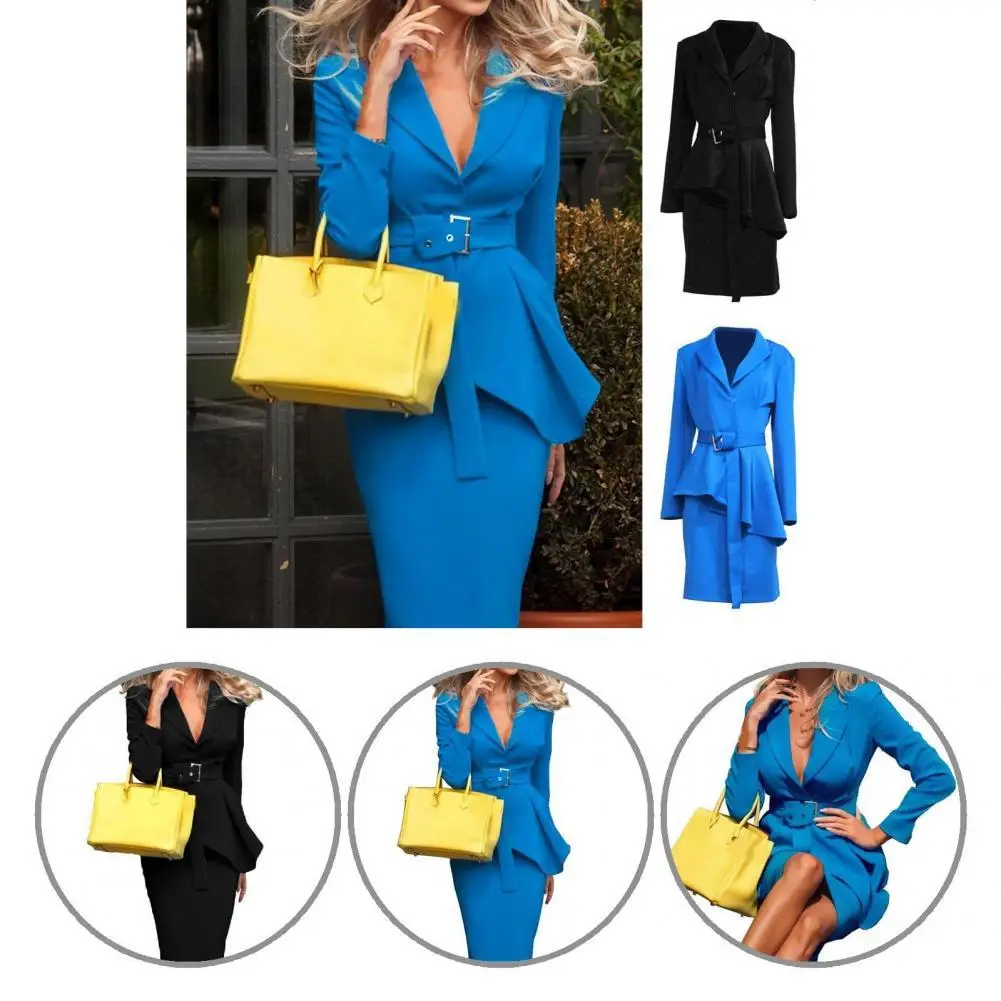 Suit Coat Skirt Turndown Collar Autumn Winter Irregular Bottom Lace-up Blazer Skirt Women Blazer Skirt Women Suit 1 Set
Suit Coat Skirt Turndown Collar Autumn Winter Irregular Bottom Lace-up Blazer Skirt Women Blazer Skirt Women Suit 1 Set
