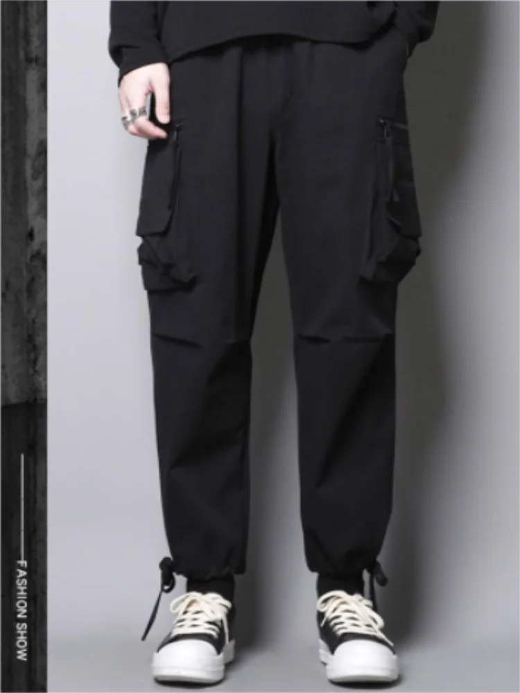 Men's Casual Pants Spring And Autumn New Dark Elastic Waist Side Zipper Pocket Pant Leg Pull Rope Wide Leg Pants
Men's Casual Pants Spring And Autumn New Dark Elastic Waist Side Zipper Pocket Pant Leg Pull Rope Wide Leg Pants