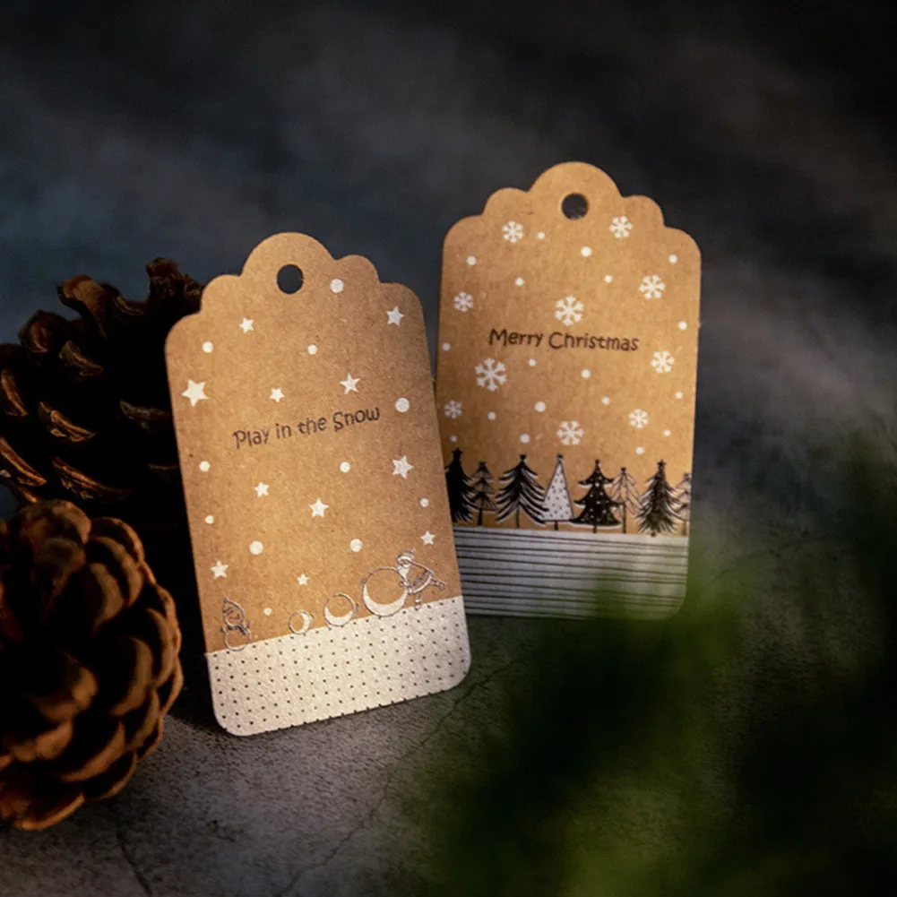 100PCS Christmas Cartoon Kraft Paper Tags With Rope Gift Box Bookmark Vintage Xmas Tree Santa Claus Crafts Hanging Labels Decor
100PCS Christmas Cartoon Kraft Paper Tags With Rope Gift Box Bookmark Vintage Xmas Tree Santa Claus Crafts Hanging Labels Decor