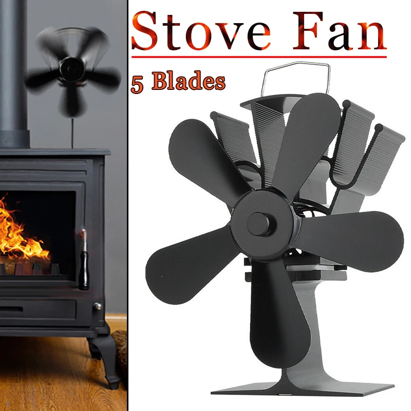Black Fireplace 5 Blades Heat Powered Stove Fan Log Wood Burner Ecofan Quiet Home Fireplace Fan Efficient Heat Distribution
Black Fireplace 5 Blades Heat Powered Stove Fan Log Wood Burner Ecofan Quiet Home Fireplace Fan Efficient Heat Distribution