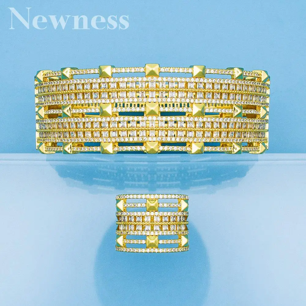 Newness Cubic Zirconia Wedding Bangle Ring Set Jewelry Sets Women Bridal Engagement Wedding Dubai Bridal Jewelry Set
Newness Cubic Zirconia Wedding Bangle Ring Set Jewelry Sets Women Bridal Engagement Wedding Dubai Bridal Jewelry Set
