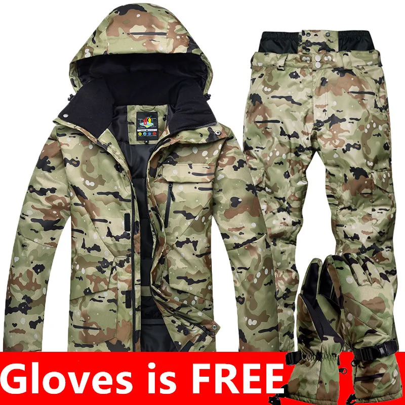 2018 Winter New 3PCS Snowboarding Suit Men's Outdoor Clothes Set Windproof Waterproof Warm Camouflage Ski Suits Gloves For Free
2018 Winter New 3PCS Snowboarding Suit Men's Outdoor Clothes Set Windproof Waterproof Warm Camouflage Ski Suits Gloves For Free