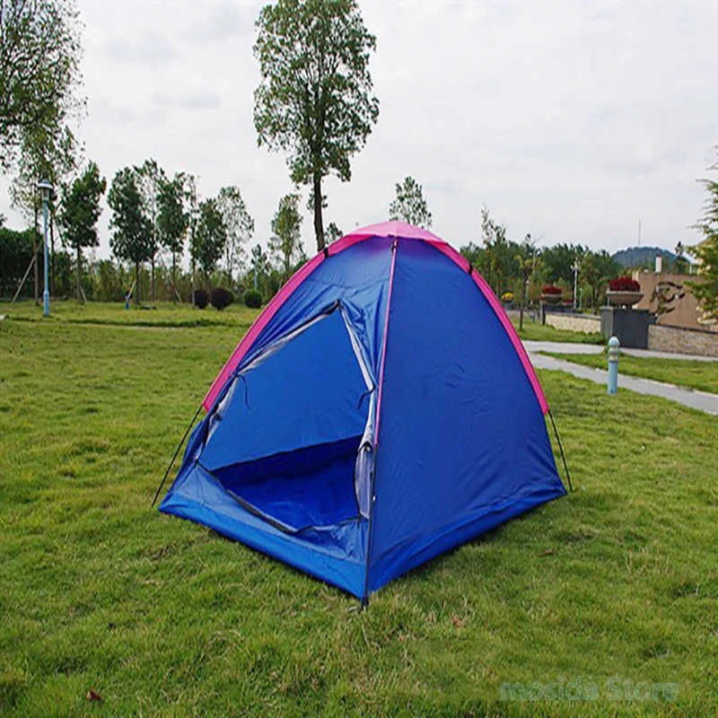 Outdoor double single layer couple camping tent Folding waterproof travel tent in beach park 
Outdoor double single layer couple camping tent Folding waterproof travel tent in beach park