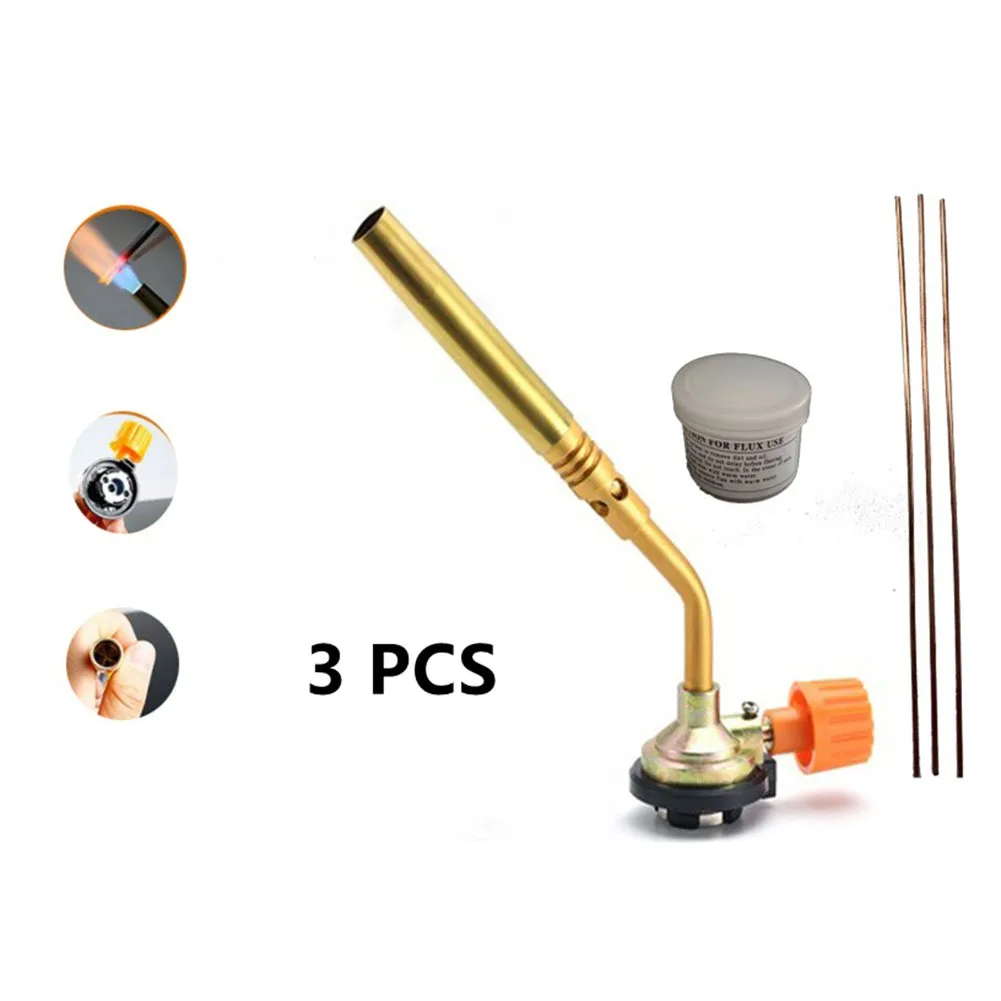 Flame Gas Welding Torch Blowtorch Copper Soldering Rod Portable Butane Lighter Burner BBQ Heating Outdoor Solder Supplies
Flame Gas Welding Torch Blowtorch Copper Soldering Rod Portable Butane Lighter Burner BBQ Heating Outdoor Solder Supplies
