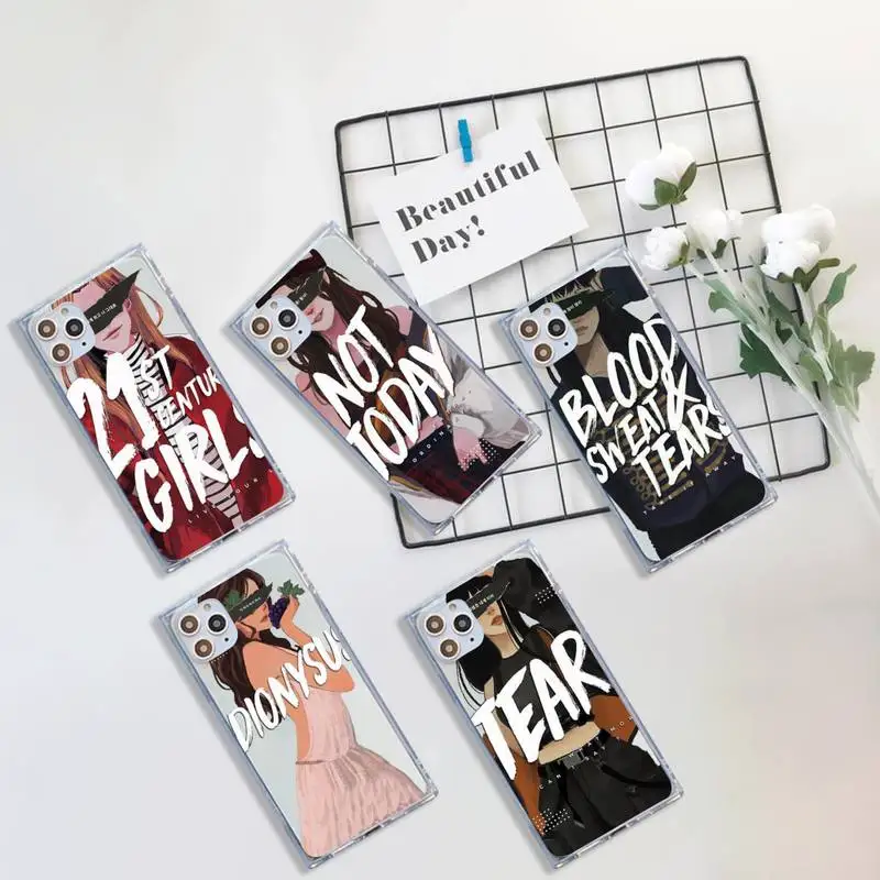 Fashion sexy B-BTS GIRL SINGER Phone Case For iPhone 7 8 11 12 X XS XR MINI Pro Max Plus Clear Square Transparent
Fashion sexy B-BTS GIRL SINGER Phone Case For iPhone 7 8 11 12 X XS XR MINI Pro Max Plus Clear Square Transparent
