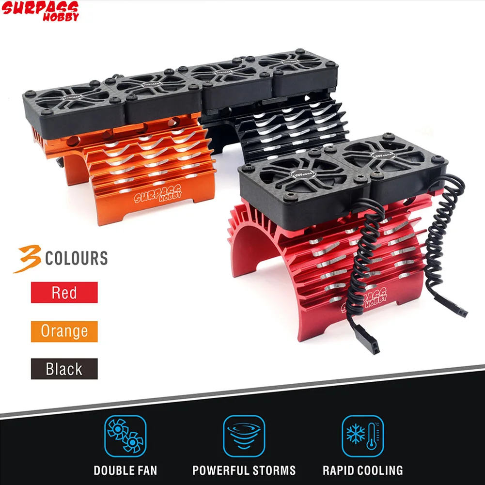 Surpass Rocket Metal Motor Cooling Fan 50mm Double Cool Fans Heat Sink for 1/5 1/8 1/10 RC Car 56112 5692 Motor
Surpass Rocket Metal Motor Cooling Fan 50mm Double Cool Fans Heat Sink for 1/5 1/8 1/10 RC Car 56112 5692 Motor