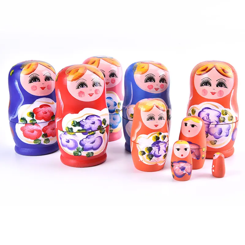 New 5Pcs Novelty Cartoon Girl Russian Wooden Nesting Dolls Hand Painted Matryoshka 
New 5Pcs Novelty Cartoon Girl Russian Wooden Nesting Dolls Hand Painted Matryoshka